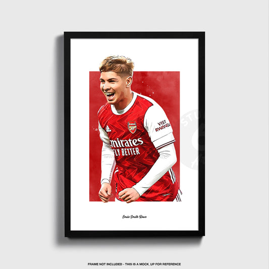 Emile Smith Rowe Poster, Soccer Fan Art Print, Man Cave Gift