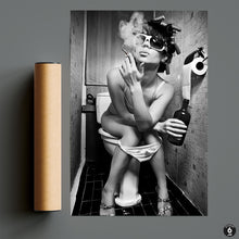 Load image into Gallery viewer, Smoking Girl in the Toilet
