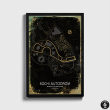 Load image into Gallery viewer, Sochi Autodrom Racing Track Poster, Race Map Print
