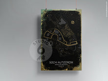 Load image into Gallery viewer, Sochi Autodrom Racing Track Poster, Race Map Print
