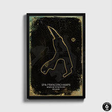 Load image into Gallery viewer, Spa Francorchamps Circuit Poster, Circuit de Spa, Race Map Print
