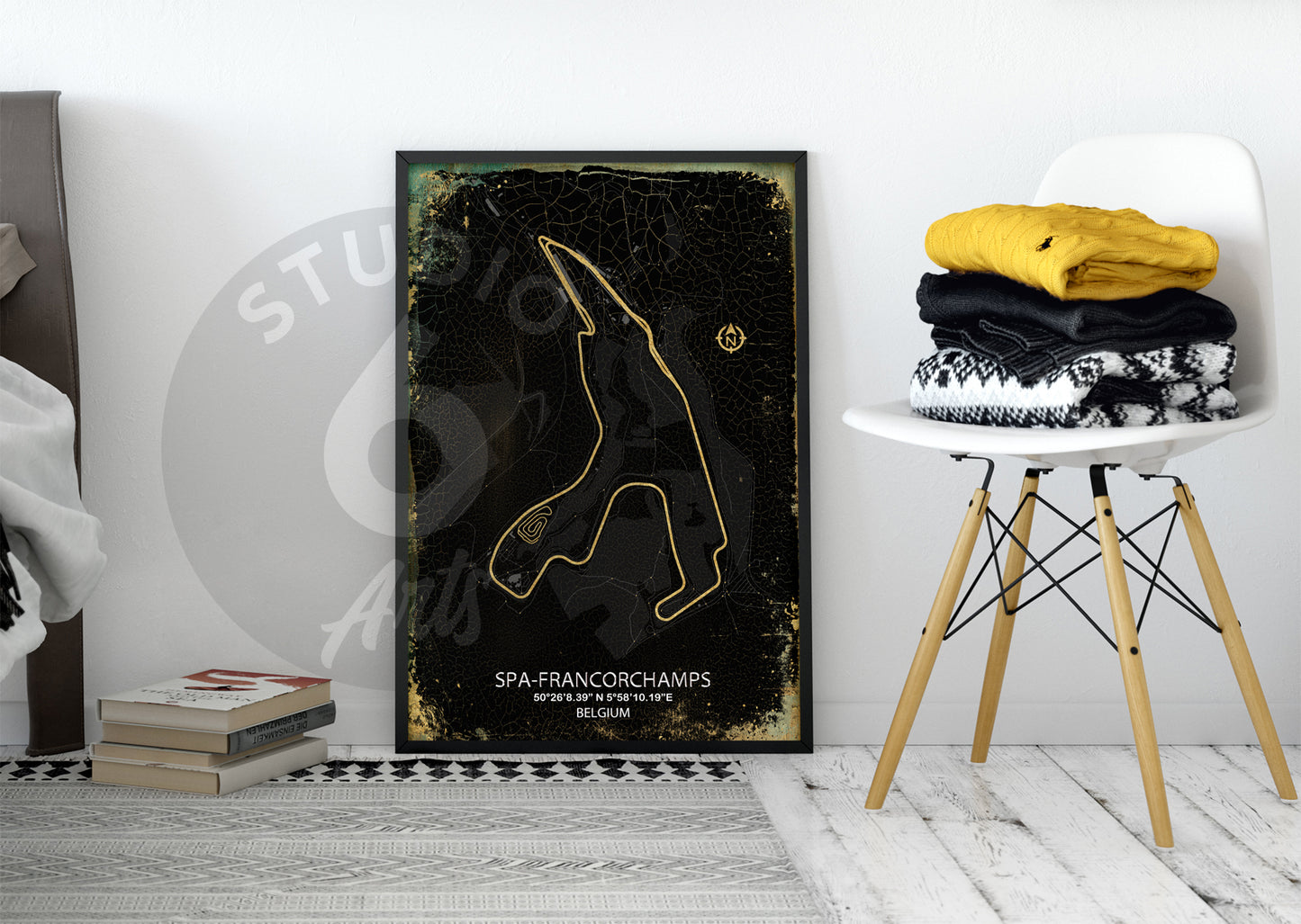 Spa Francorchamps Circuit Poster, Circuit de Spa, Race Map Print