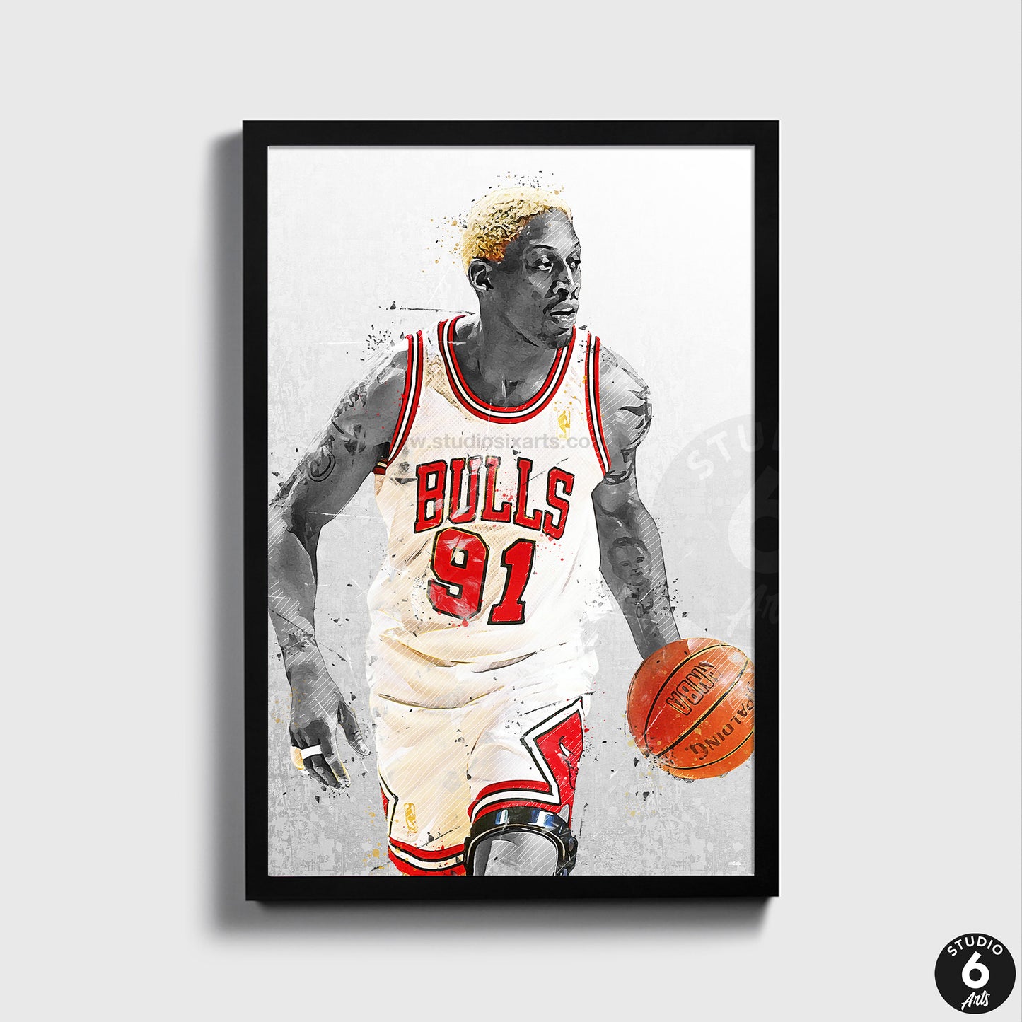 Dennis Rodman Chicago Basketball Fan Art Print