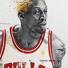 Load image into Gallery viewer, Dennis Rodman Chicago Basketball Fan Art Print
