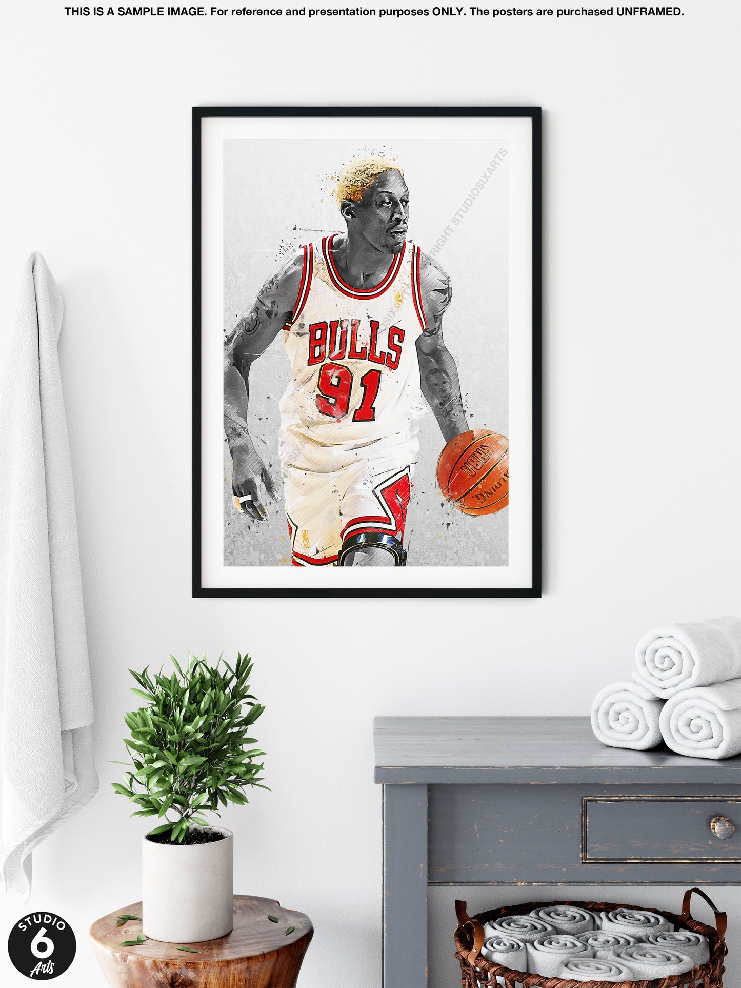 Dennis Rodman Chicago Basketball Fan Art Print