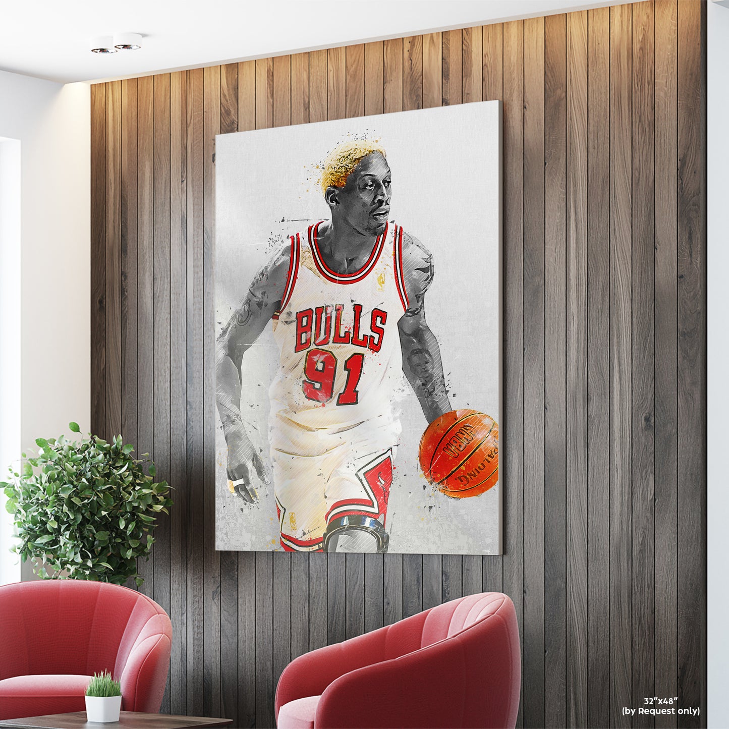 Dennis Rodman Chicago Basketball Fan Art Print