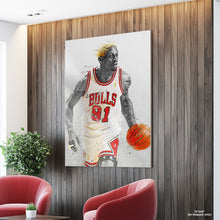 Load image into Gallery viewer, Dennis Rodman Chicago Basketball Fan Art Print
