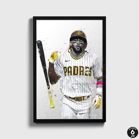 Tatis Jr Poster and Canvas, Padres Baseball Print, MLB Wall Decor