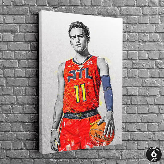 Trae Young Atlanta Basketball Fan Art Print