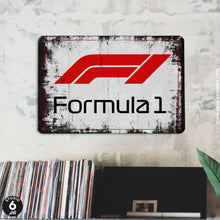 Load image into Gallery viewer, Vintage F1 Logo Inspired Metal Sign
