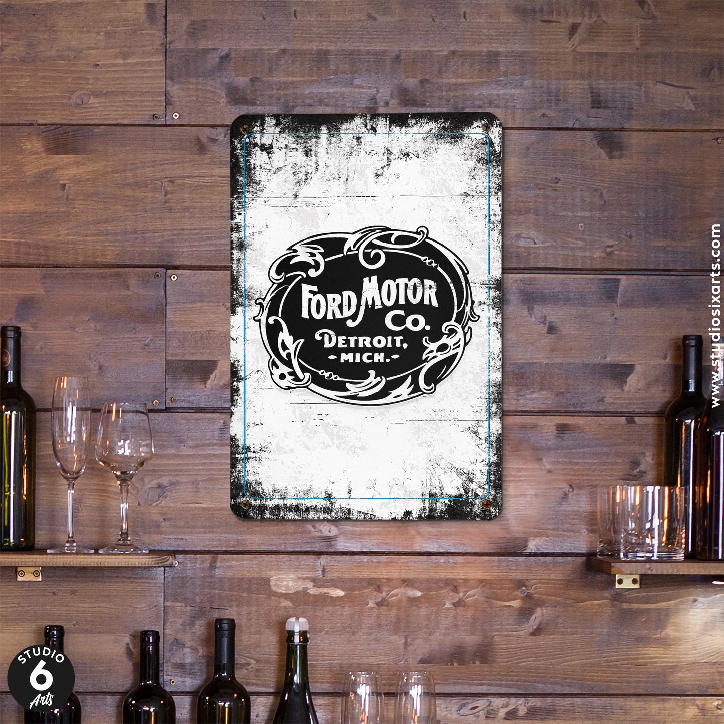 Vintage Ford Motor Inspired Metal Sign