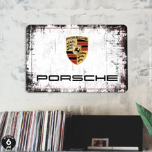 Load image into Gallery viewer, Vintage Car Sign Shield Inspired Metal Sign
