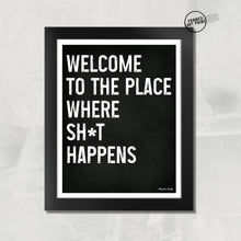 Load image into Gallery viewer, Welcome Funny Toilet Sign - Framed Art
