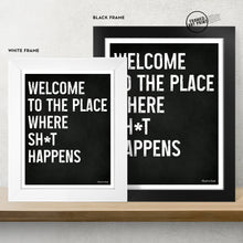 Load image into Gallery viewer, Welcome Funny Toilet Sign - Framed Art
