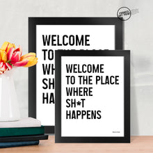Load image into Gallery viewer, Welcome Funny Toilet Sign - Framed Art

