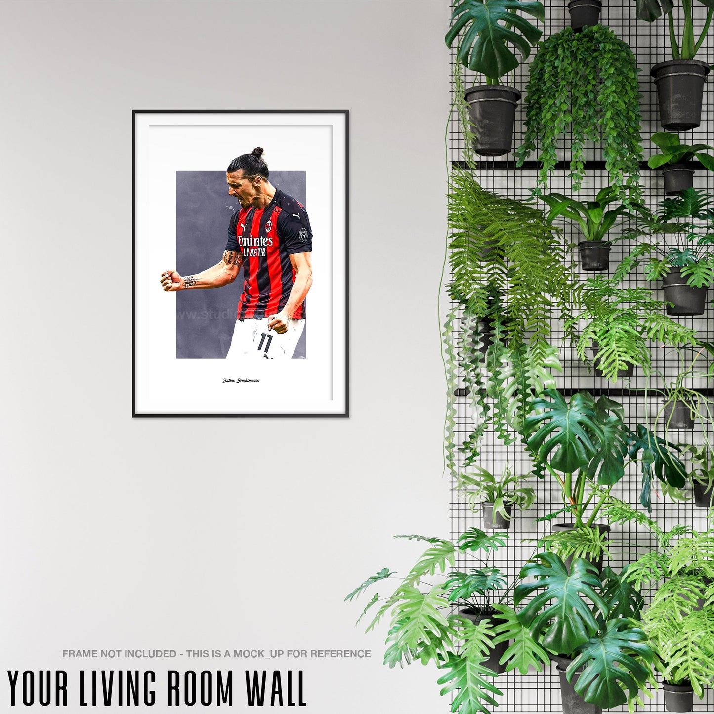 Zlatan Ibrahimovic Poster, Soccer Fan Art Print, Man Cave Gift