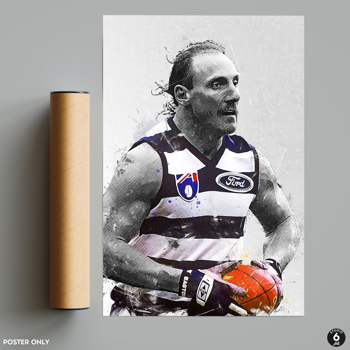 Gary Ablett Sr Poster and Canvas, Aussie Rules Football Print, AFL Print