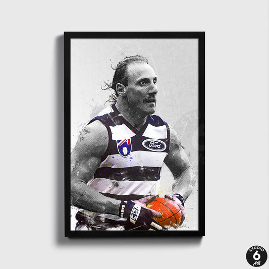 Gary Ablett Sr Poster and Canvas, Aussie Rules Football Print, AFL Print